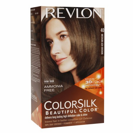 Revlon Colorsilk Beautiful Color Permanent Hair Color, Medium Ash Brown 40