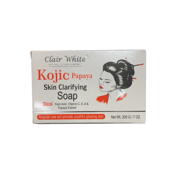 Clair White Kojic Acid, Papaya Extract Skin Clarifying Soap 7oz