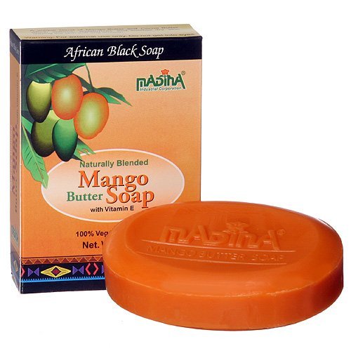 Madina African Black Soap Mango Butter & Vitamin E 3.5 oz