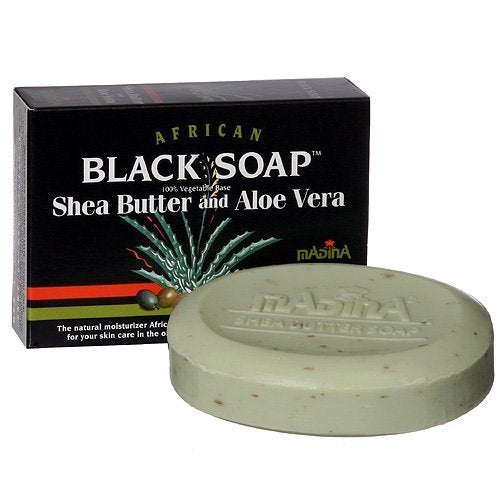 Madina African Black Soap Shea Butter & Aloe Vera 3.5 oz