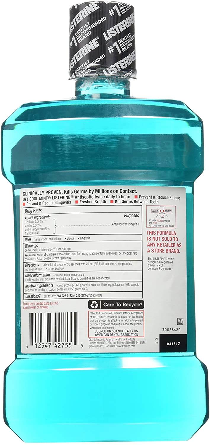 Listerine Antiseptic Mouth Wash COOL MINT® 1.5 Liters 