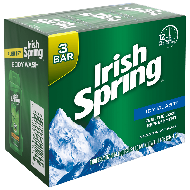 Irish Spring Soap Icy Blast 3pk 3.75oz 