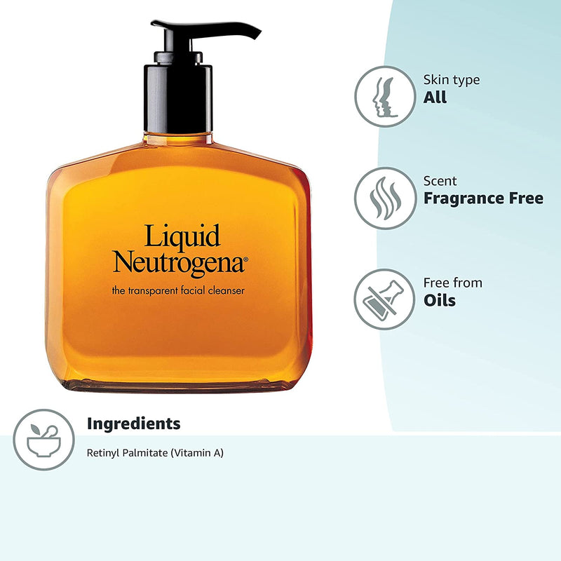 Neutrogena Liquid Facial Cleanser Fragrance Free 8 oz 