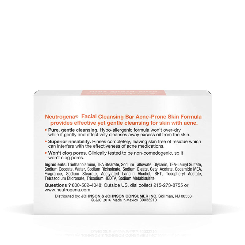 Neutrogena Soap Acne Facial Bar 3.5 oz 