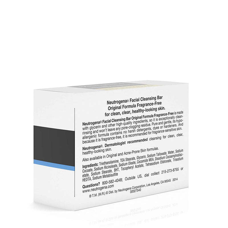 Neutrogena Soap Original Facial Bar Frag Free 3.5 oz 