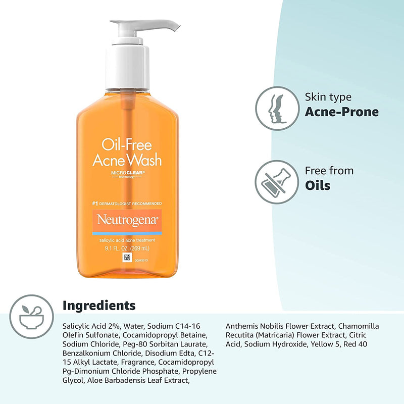 Neutrogena Oil Free Acne Wash 6 oz 