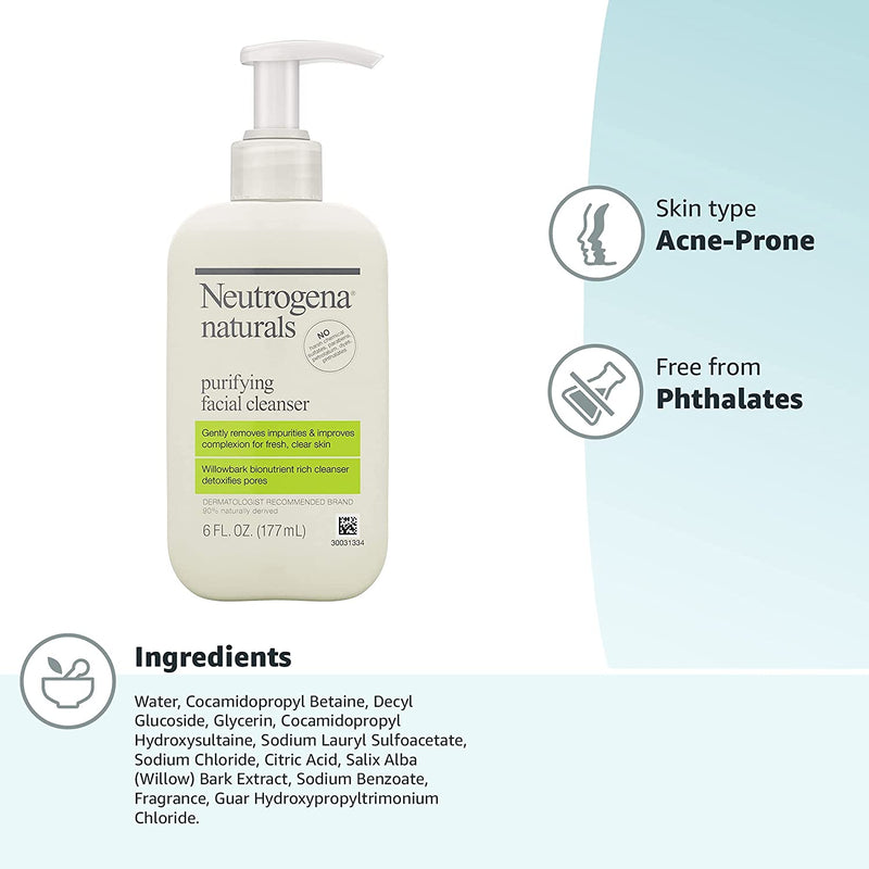 Neutrogena Naturals Purifying Facial Cleanser 6 oz 