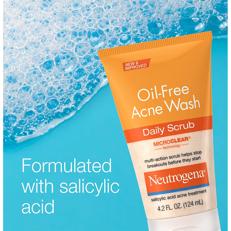 Neutrogena Oil Free Acne Wash Daily Scrub 4.2 oz 