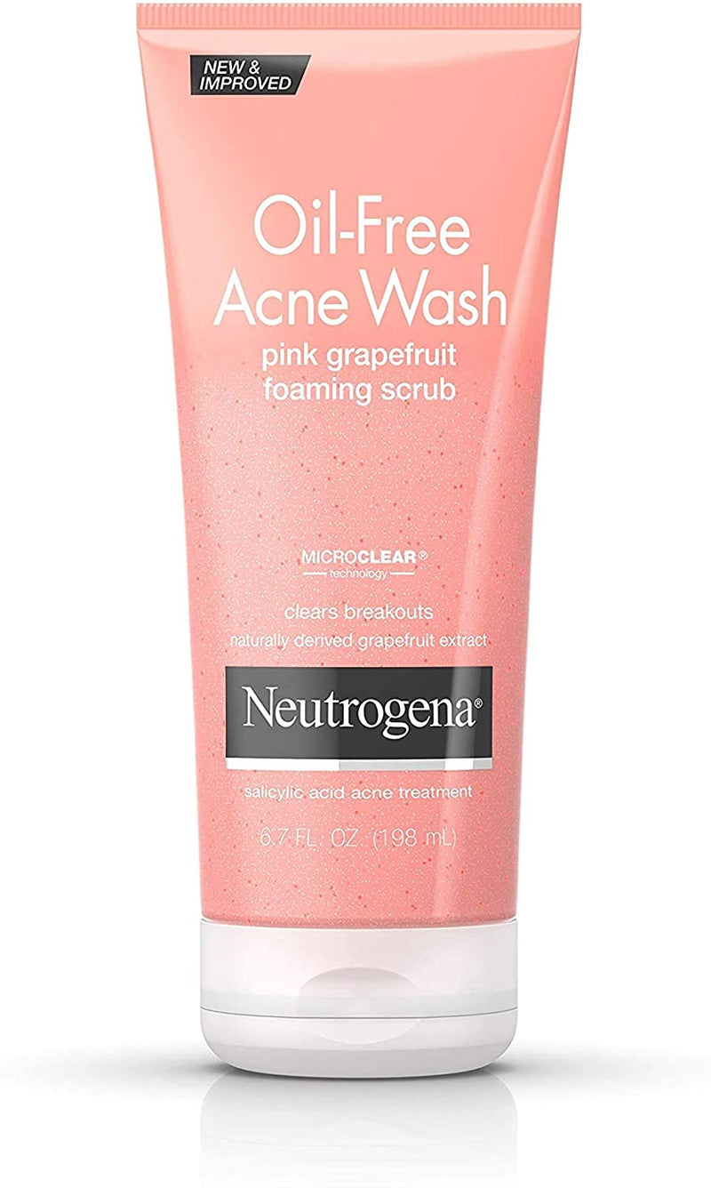 Neutrogena Oil Free Acne Wash Foaming Scrub Pink Grapefruit 6.7 oz 