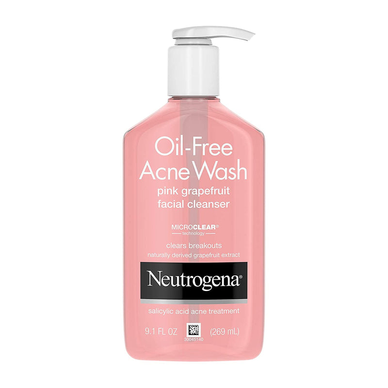 Neutrogena Oil Free Acne Wash Facial Cleansr Pink Grapefruit 9.1 oz 