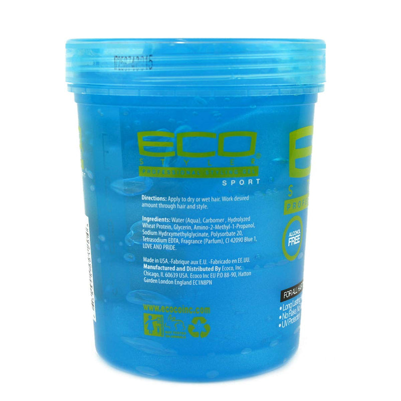 Ecoco Sport Styling Gel 32 oz- Blue