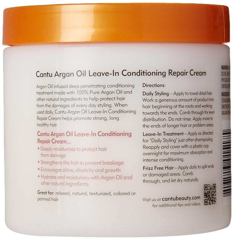 Cantu Argan Oil Leave in Cond Repair Cream 16 oz