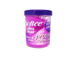 Softee Protein Styling Gel (Pink) 8 oz Ultra Hold