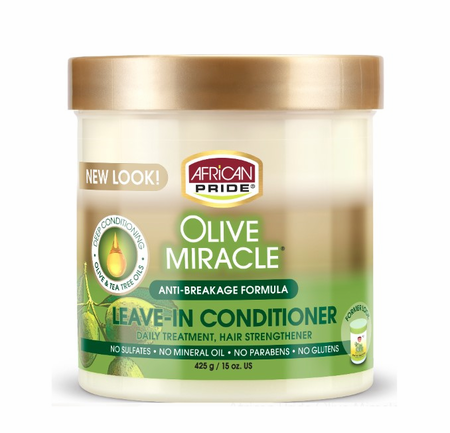 African Pride Olive Miracle LEAVE-IN Conditioner CRÈME 15 oz