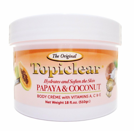 Topiclear Papaya & Coconut Body Cream 18 oz / 510 g