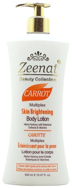 Zeenat Carrot Multiplex Skin Brightening Lotion 500 ml/17 oz