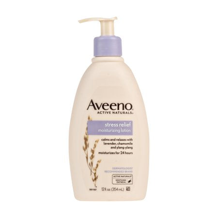 Aveeno Stress Relief Moisturizing Lotion Lavender Scent 12 oz