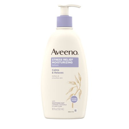 Aveeno Stress Relief Moisturizing Lotion Lavender Scent 18 oz