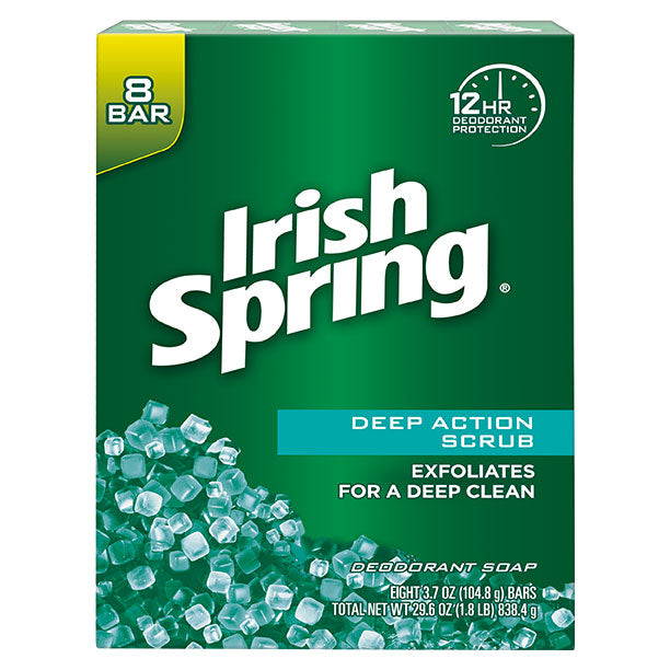 Irish Spring Soap Deep Clean Scrub 3pk 3.75oz 