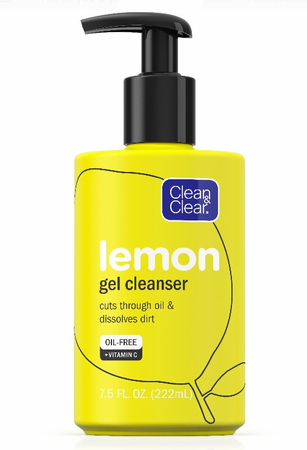 Clean & Clear Lemon Gel Cleanser Oil-Free + Vitamin C 7.5 oz 