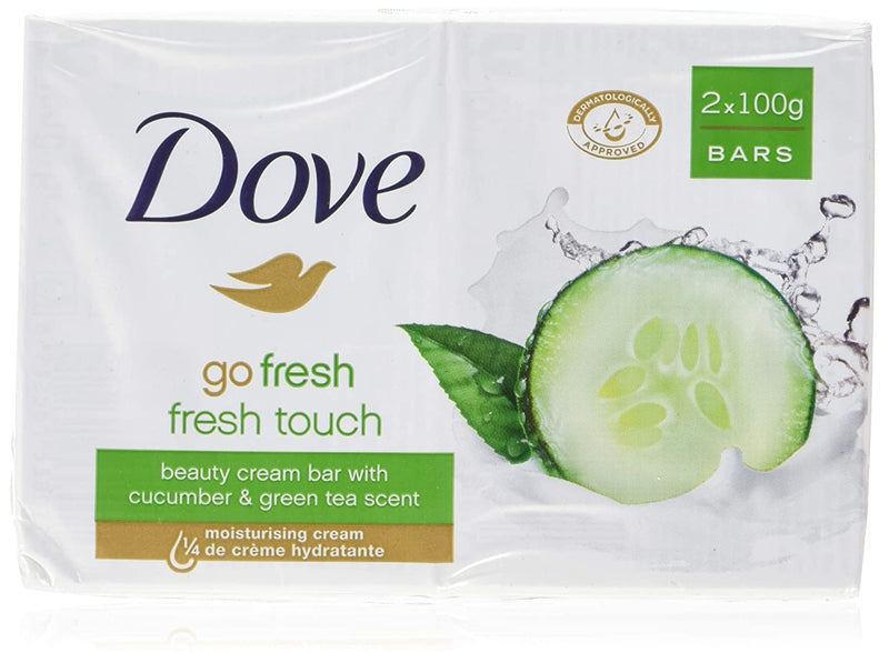 Dove Soap Go Fresh - Fresh Touch 135g/4.75 oz ( Pack of 3 bar )