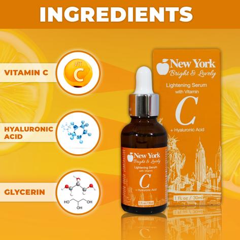 New York Bright & Lovely Serum W/ Vitamin C+Hyaluronic Acid 30 ml