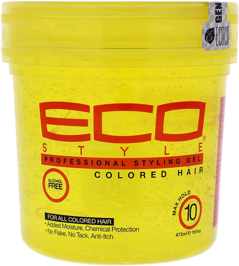 Ecoco Color Treated  Styling Gel 16 oz- Yellow