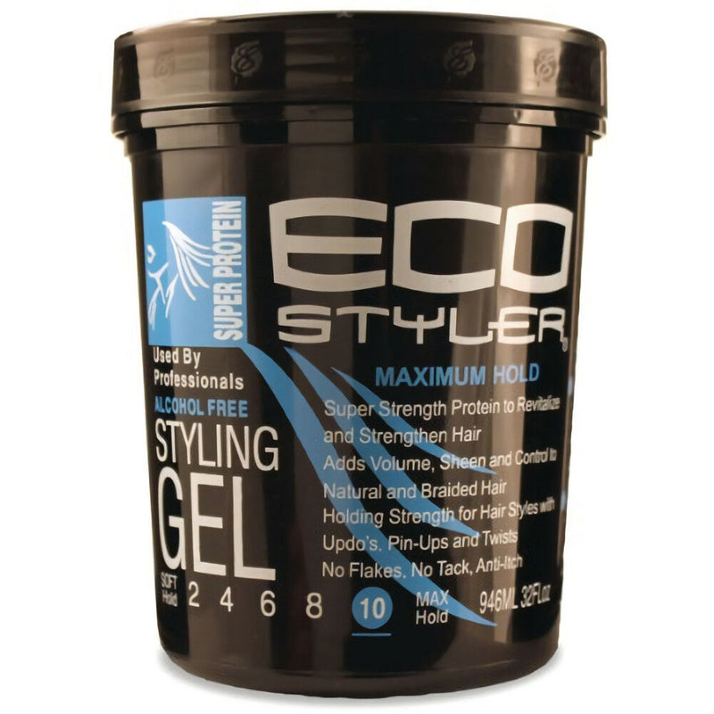 Ecoco Super Protein Styling Gel 32 oz- Black/Blue