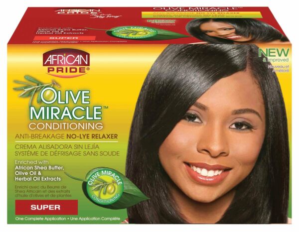 African Pride Olive Miracle Deep Cond. NO-LYE Relaxer Kit - SUP
